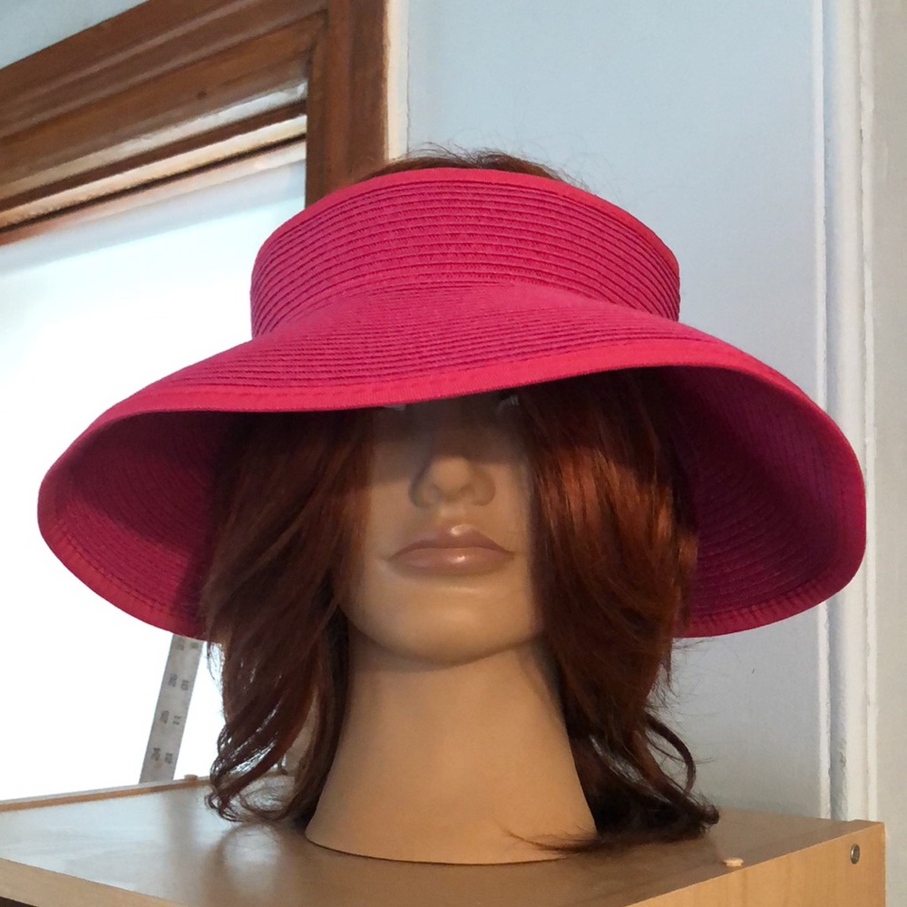 San Diego Hat Company Bright Pink Wide Brim Sun Visor